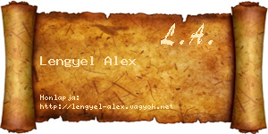 Lengyel Alex névjegykártya
